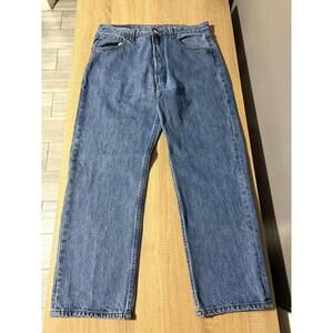 VTG Levi's 501xx 90’s Y2k Made In USA Button Fly Denim Jeans light Blue 35x34